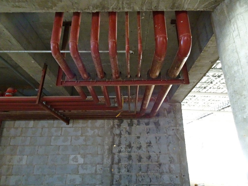 Red pipes, Sport Center, Jan 2016